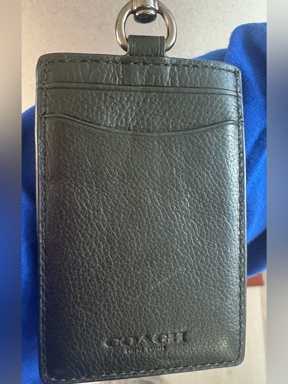 Coach | Black Leather Lanyard | VGC